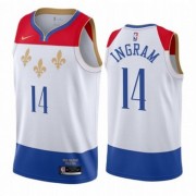 Maglie NBA New Orleans Pelicans 2020-21 Brandon Ingram 14# Bianca City Edition Canotte Swingman..